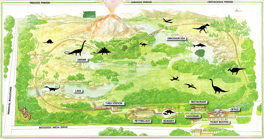 Dinosaur World Map
